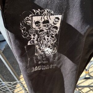 Dickies Black Pants with Artistic Graphic